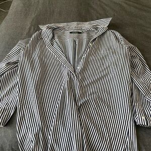 Ralph Lauren Navy and White Striped Top